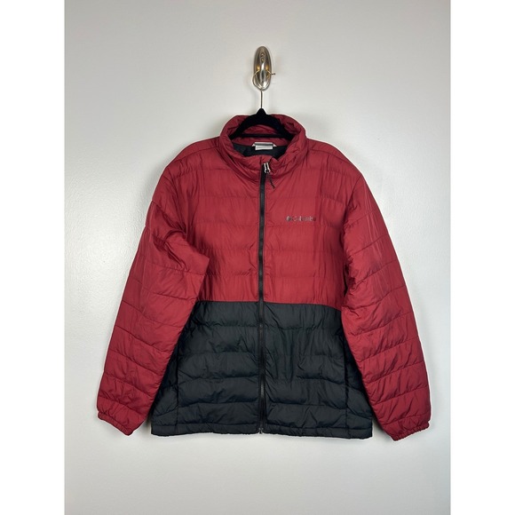 Columbia Other - Columbia Lynwood Red Black Two Tone Puffer Jacket Medium Lite Insulated Coat
